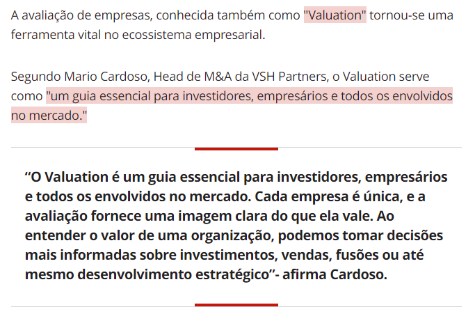 VALUATION CURSO ON-LINE - AVALIAÇÃO DE EMPRESAS