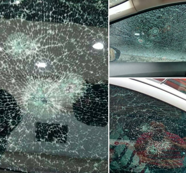 Vidro estilhaçado protegido por Anti vandalismo